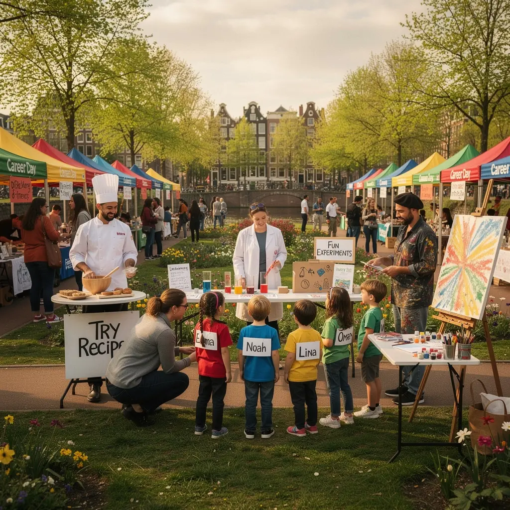 Een team van docenten dat samen een educatief programma ontwikkelt voor de toekomst van kinderen.